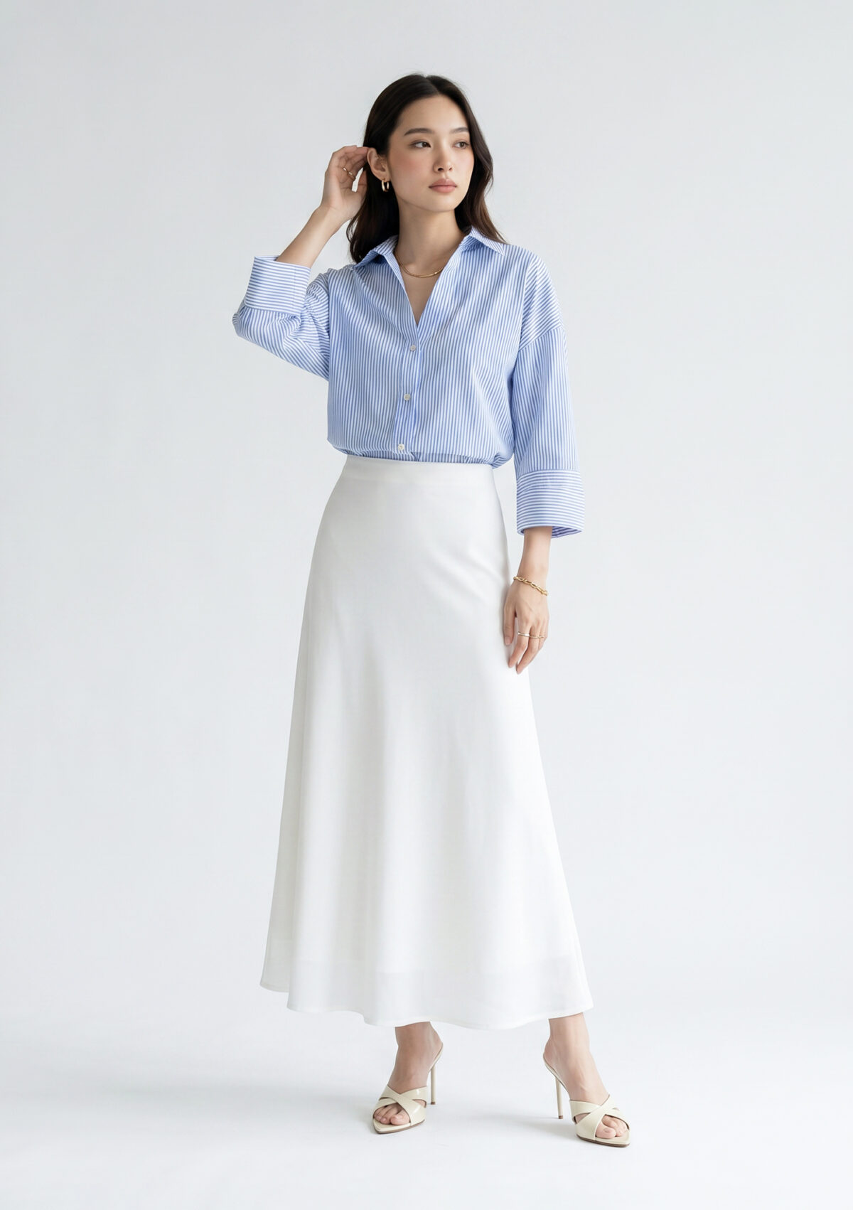 Emily shirt sọc xanh 4